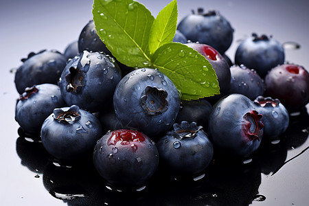 美味多汁的蓝莓图片