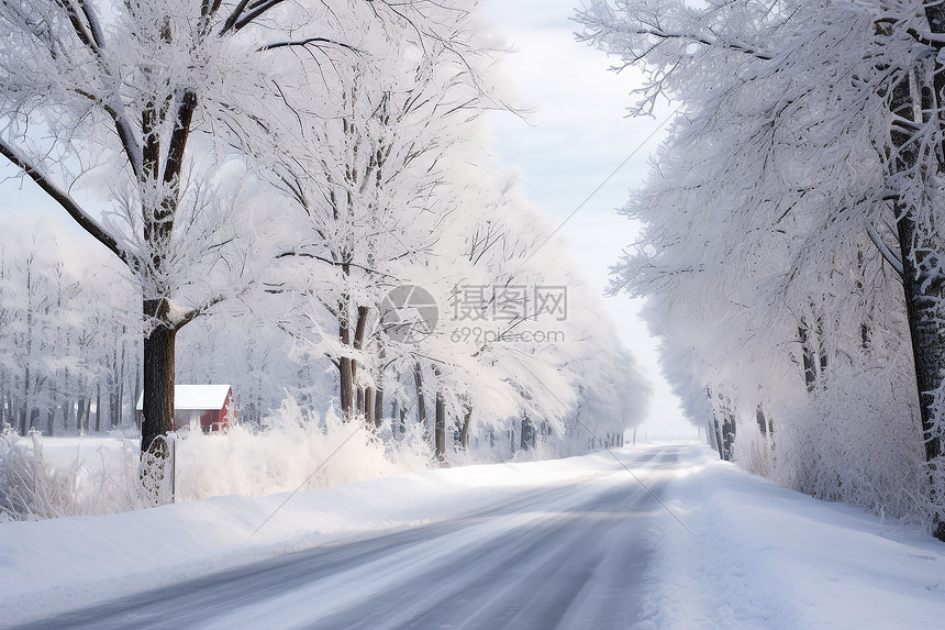 白雪封山图片