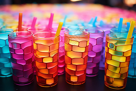 彩色的塑料杯子图片
