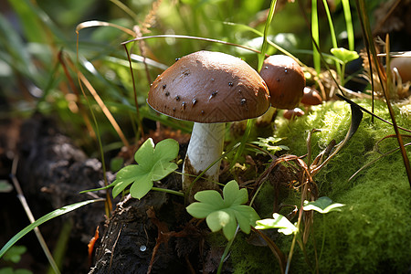 森林子的野蘑菇图片
