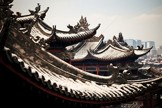 中国文化的屋顶之城图片