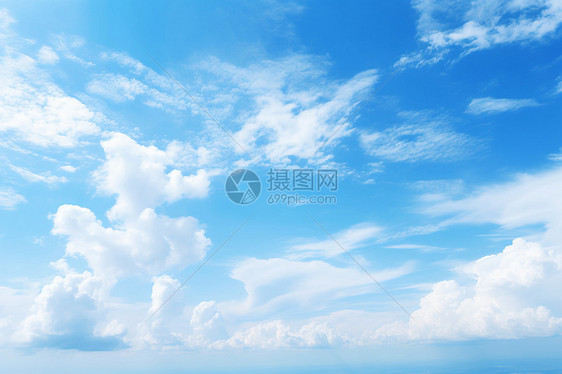 蓝天中的云彩风景图片