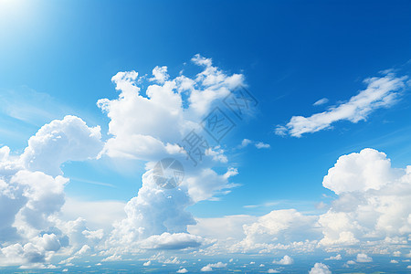 自然的蓝天白云风景图片