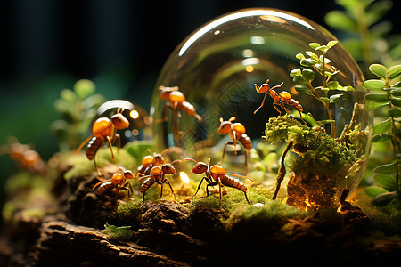 森林草地中的蚂蚁图片