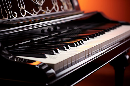 古典钢琴黑白琴键的钢琴背景