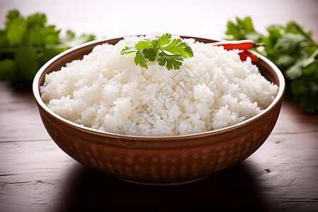 新鲜的白米饭图片