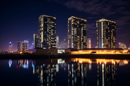 城市的夜景图片