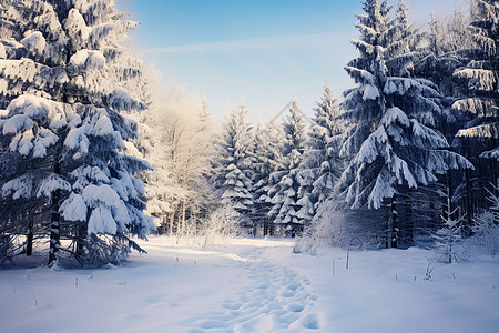 冰雪森林图片