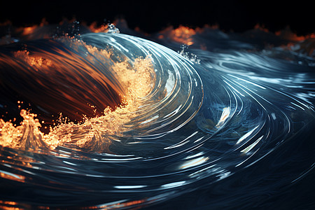 波浪滚动的海浪图片