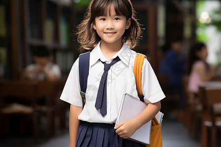 小学生背着书包背着书包的小学生背景