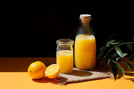 晨曦中的柑橘鲜汁图片