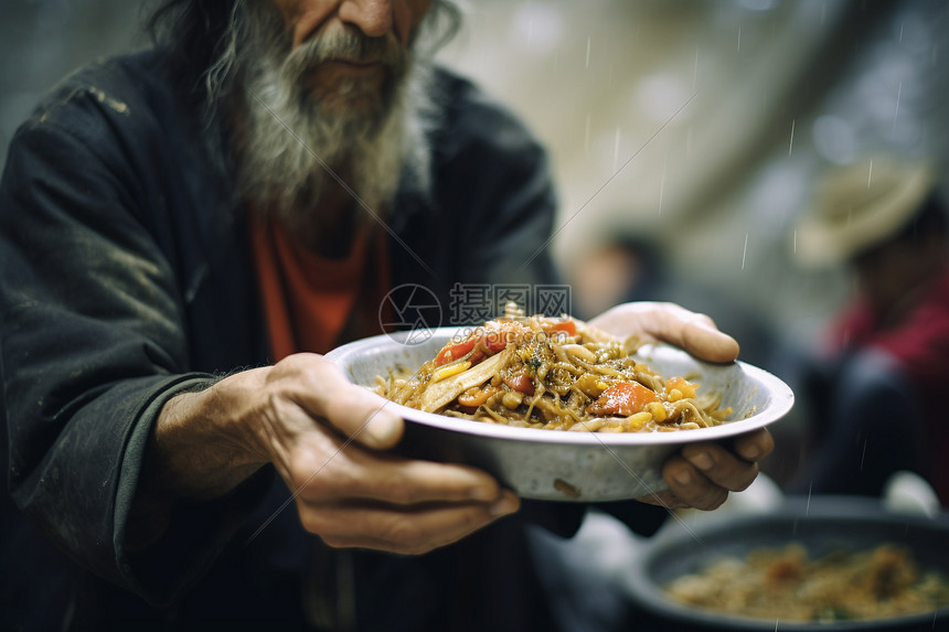 暖心的食物分享图片