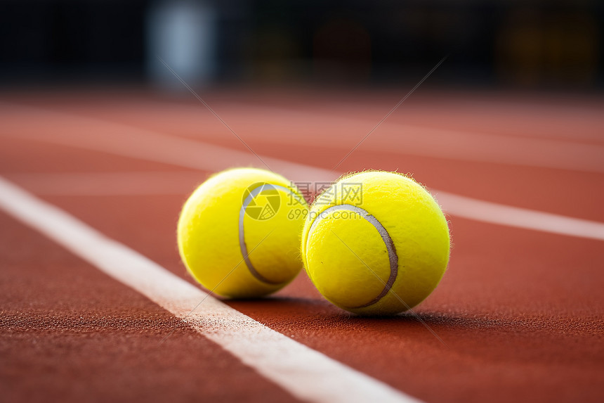 两个网球图片