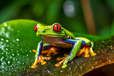 一只红眼青蛙图片