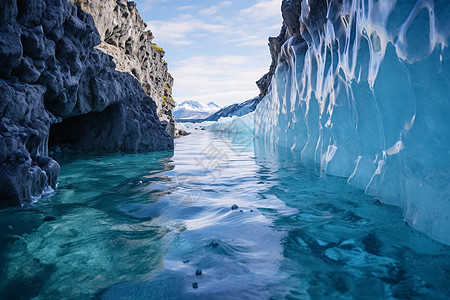 冰河世界的奇观背景图片