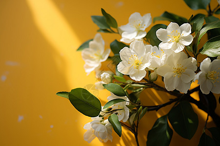一丛白色花卉图片