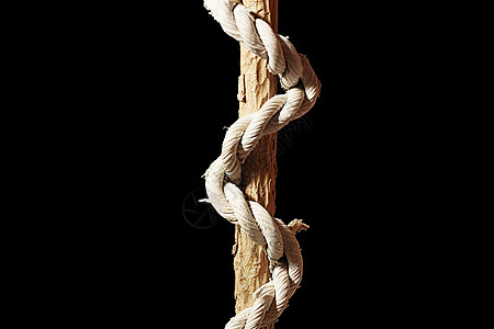 缠绕的绳索即将断裂绳子高清图片