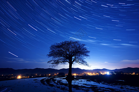 黑夜之中星光闪耀图片