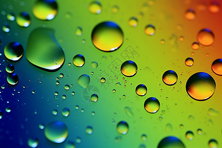 彩虹色水滴图片