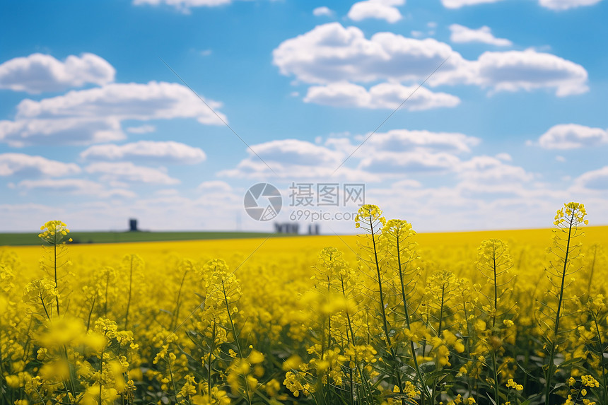 油菜花田图片