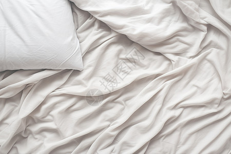床上梦幻白色床单图片
