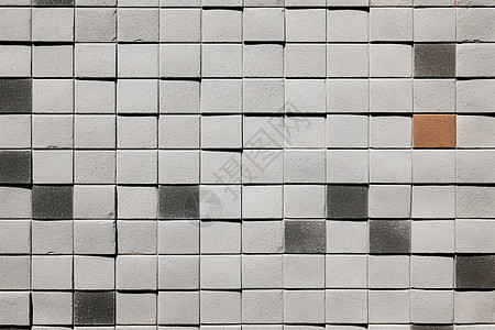 黑白灰瓷砖墙背景图片