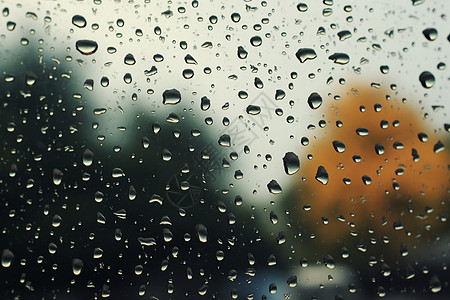 窗前细雨窗户雨滴高清图片