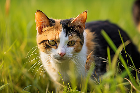 户外的可爱猫咪图片