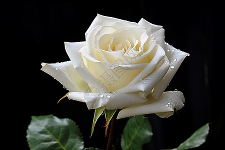 盛开的白玫瑰特写镜头图片