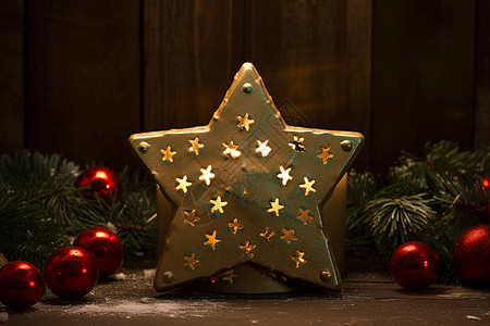 圣诞节主题的星星装饰灯图片