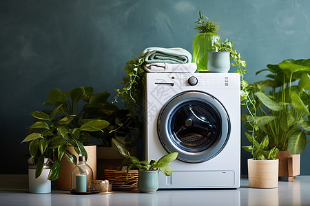 现代简约的自动洗衣机图片