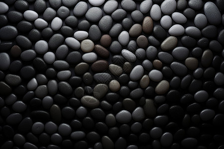 黑色鹅卵石材料细节图片