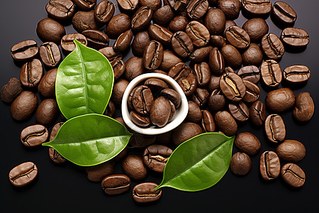美味香浓的咖啡豆图片
