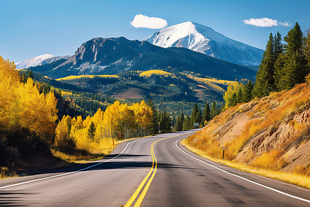 曲折道路山脉上的公路背景