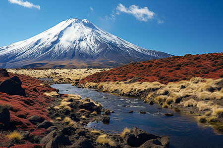 远处的山峰背景