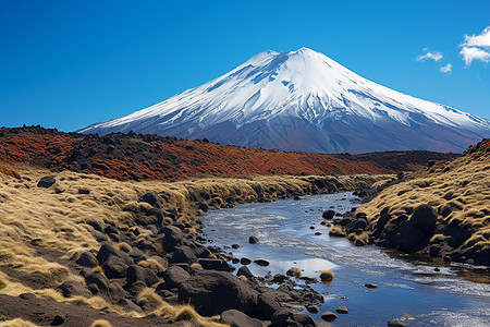 雪山与天空图片