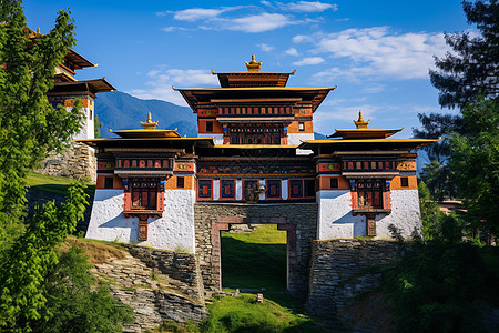典型的不丹景观图片
