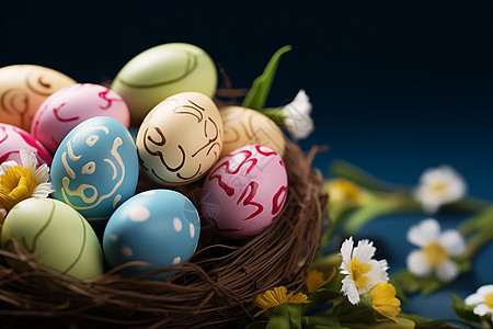 复活节装饰彩蛋高清图片