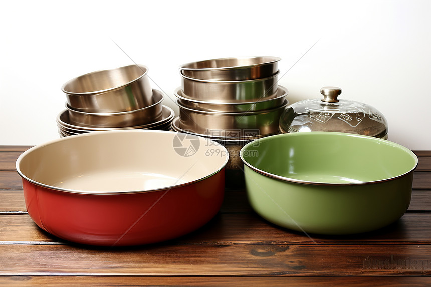 家庭厨房的传统瓷器工具-图片