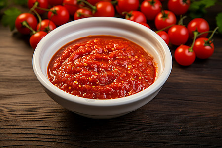 番茄和辣椒酱图片