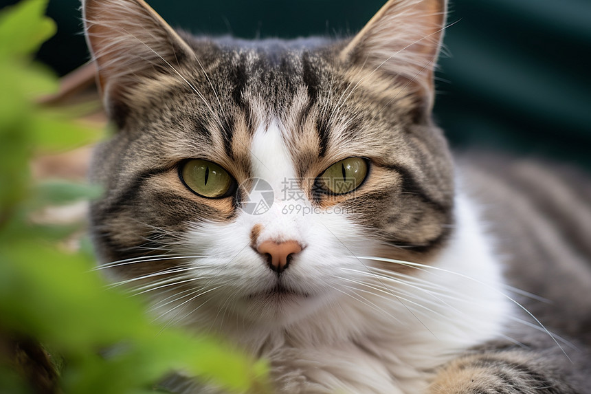 静态忧郁的一只猫图片