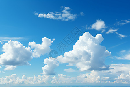 夏日飘云下的天空图片