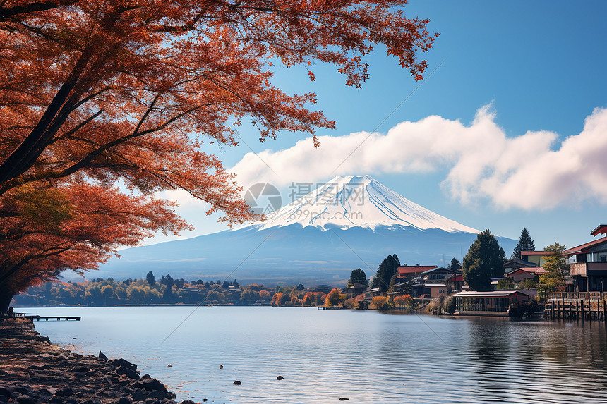 秋季的岚山之景图片