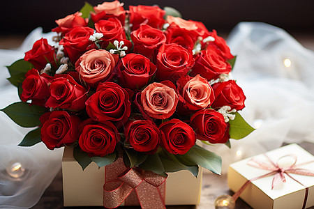 浪漫的红玫瑰图片