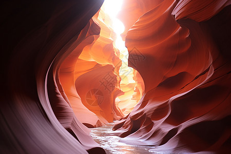 沙漠里的红砂岩峡谷背景图片