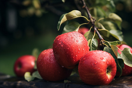 秋收季节丰硕的苹果图片