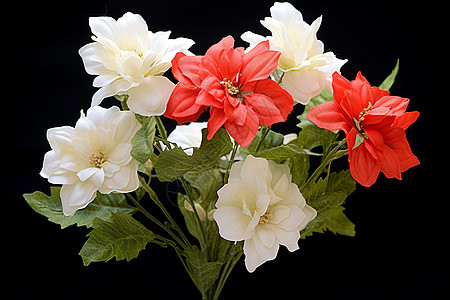 花瓶中的白色花束背景图片