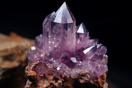 天然的紫色矿石图片