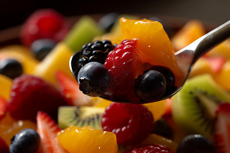 多彩水果多汁多彩的果蔬拼盘背景