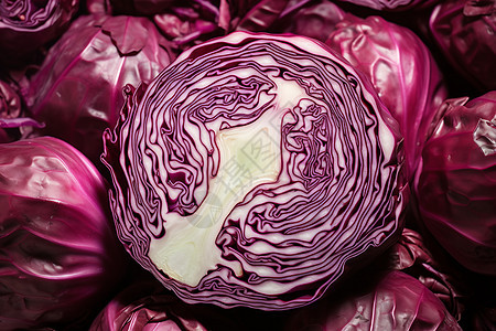 新鲜的紫色卷心菜图片